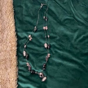Black and silver beaded necklace